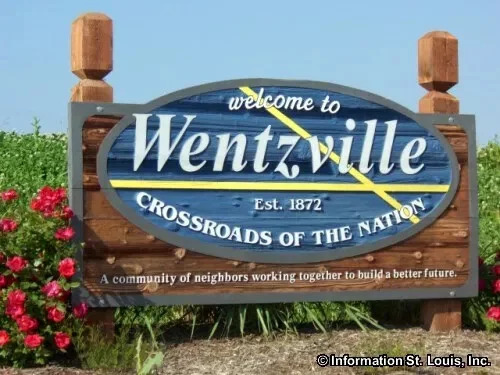 Welcome to Wentzville, Crossroads of the Nation sign